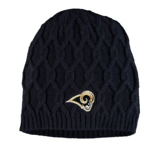 Los Angeles Rams Navy Knit Cable Beanie